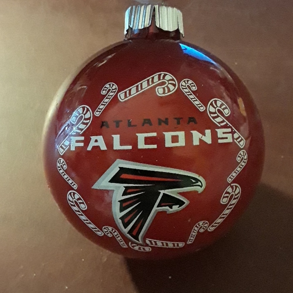 Atlanta Falcons Glass Ornament NEW